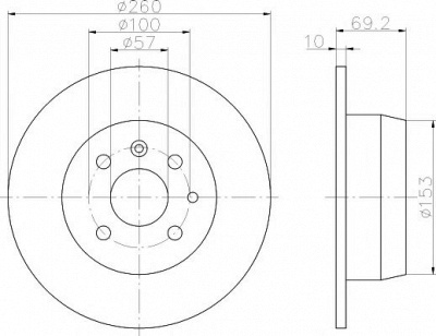 HELLA PAGID 8dd355102731 -  Тормозной диск